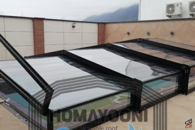 سقف متحرک استخر سقف متحرک المینیومی در شهریار